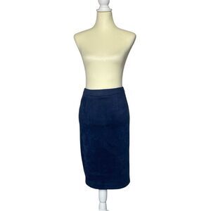 Lulus Getting Haute in Here Navy Blue Pencil Skirt Women's Size Medium